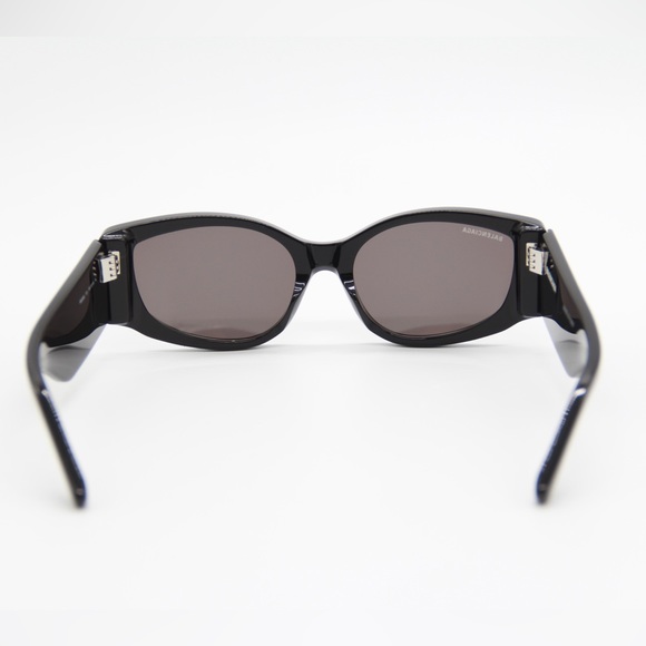 NEW BB0258S 001 OVERSIZED BALENCIAGA BLACK SUNGLASSES - Picture 9 of 15